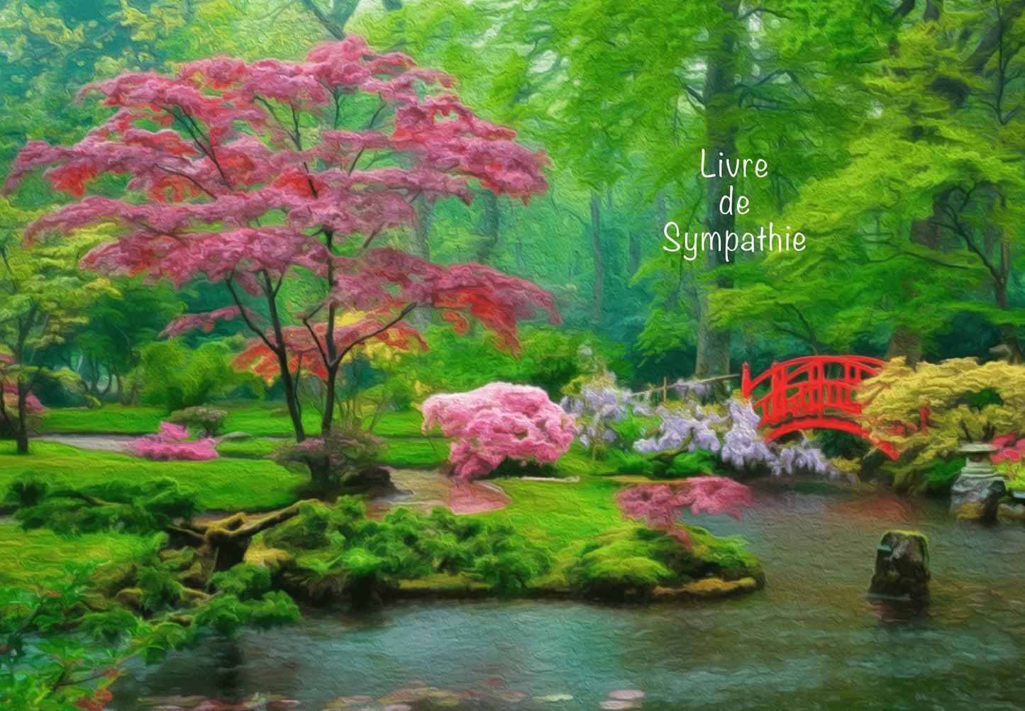 Livre de sympathie "Pont & jardin"- Ref : 12184