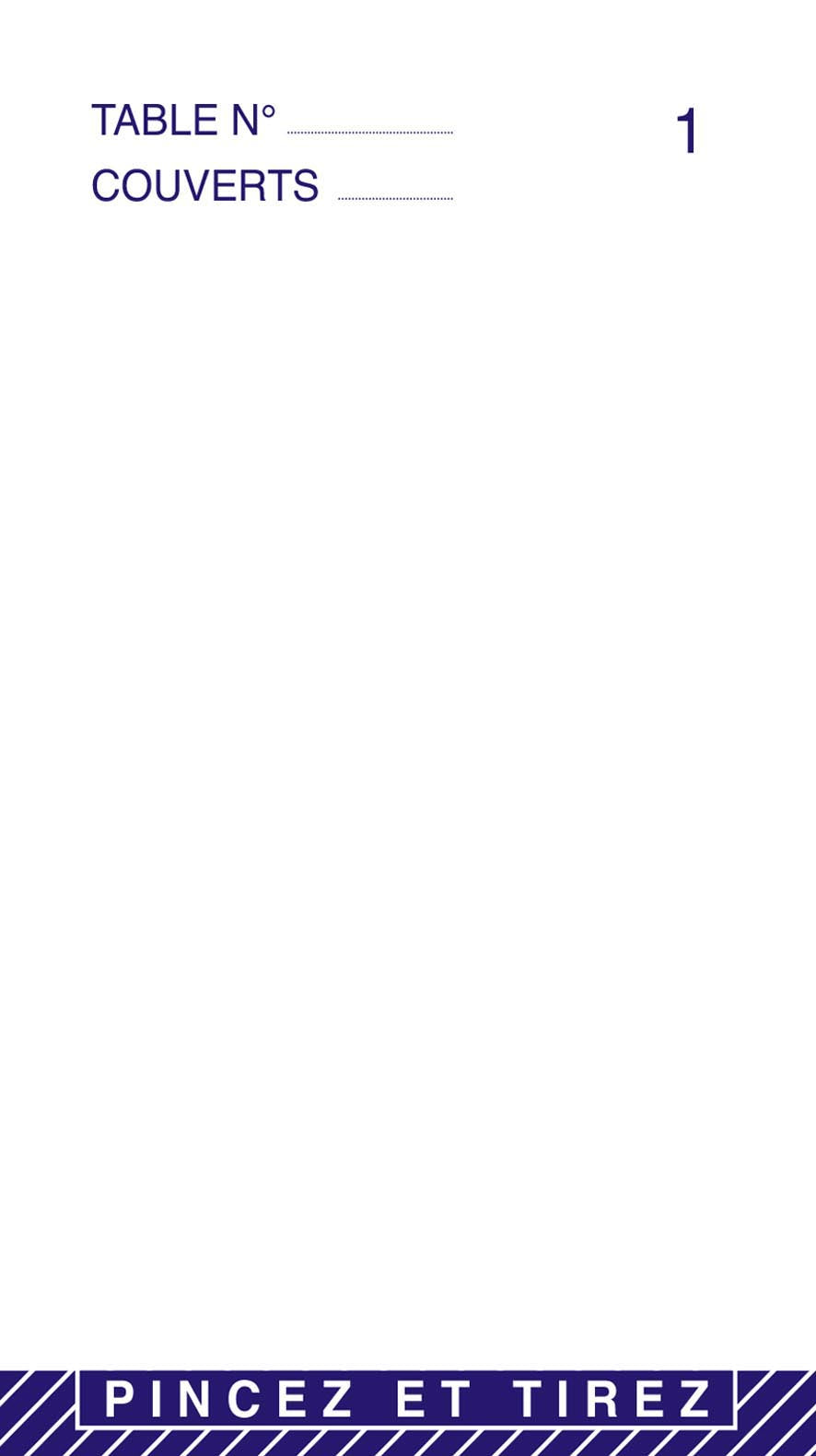 Lot de 10 blocs "maître d'hôtel numérotés" - Ref : 2223