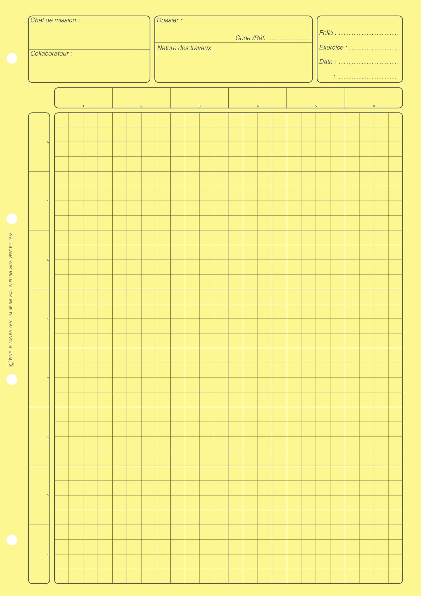 Bloc Audit matrice contrôle interne - Ref : 2671