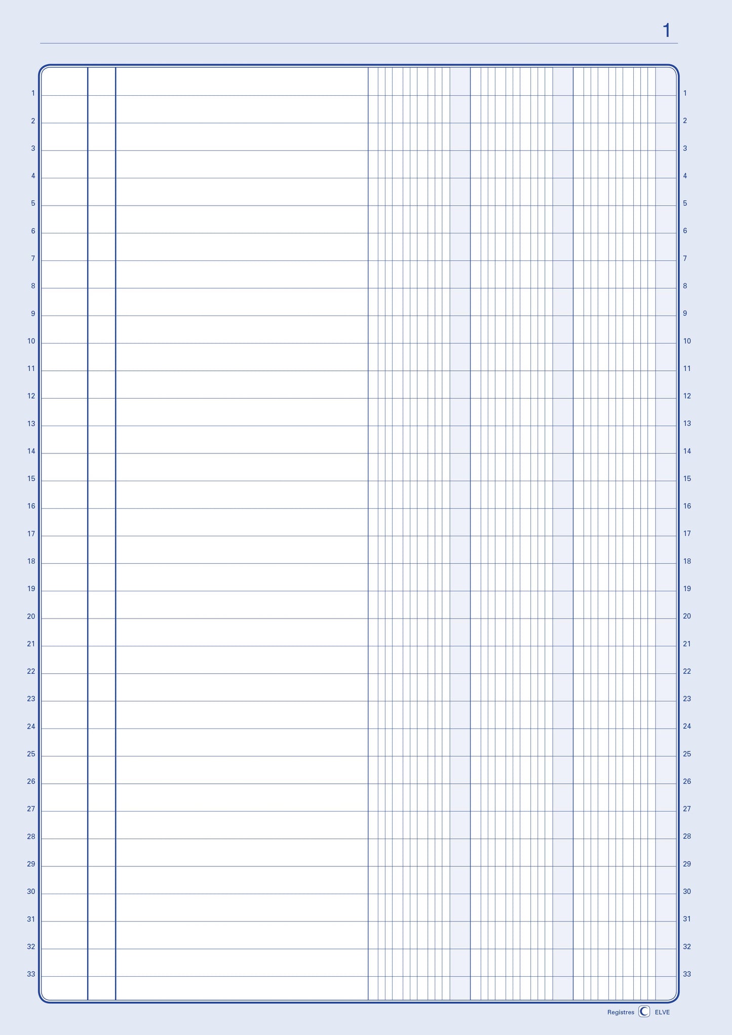 Piqûre "3 colonnes par page Journal triple" - vendu par 5 - Ref : 81031
