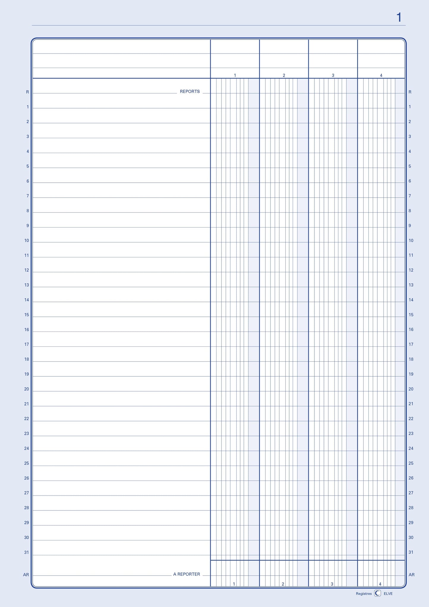 Piqûre "4 colonnes par page" - vendu par 5 - Ref : 81041