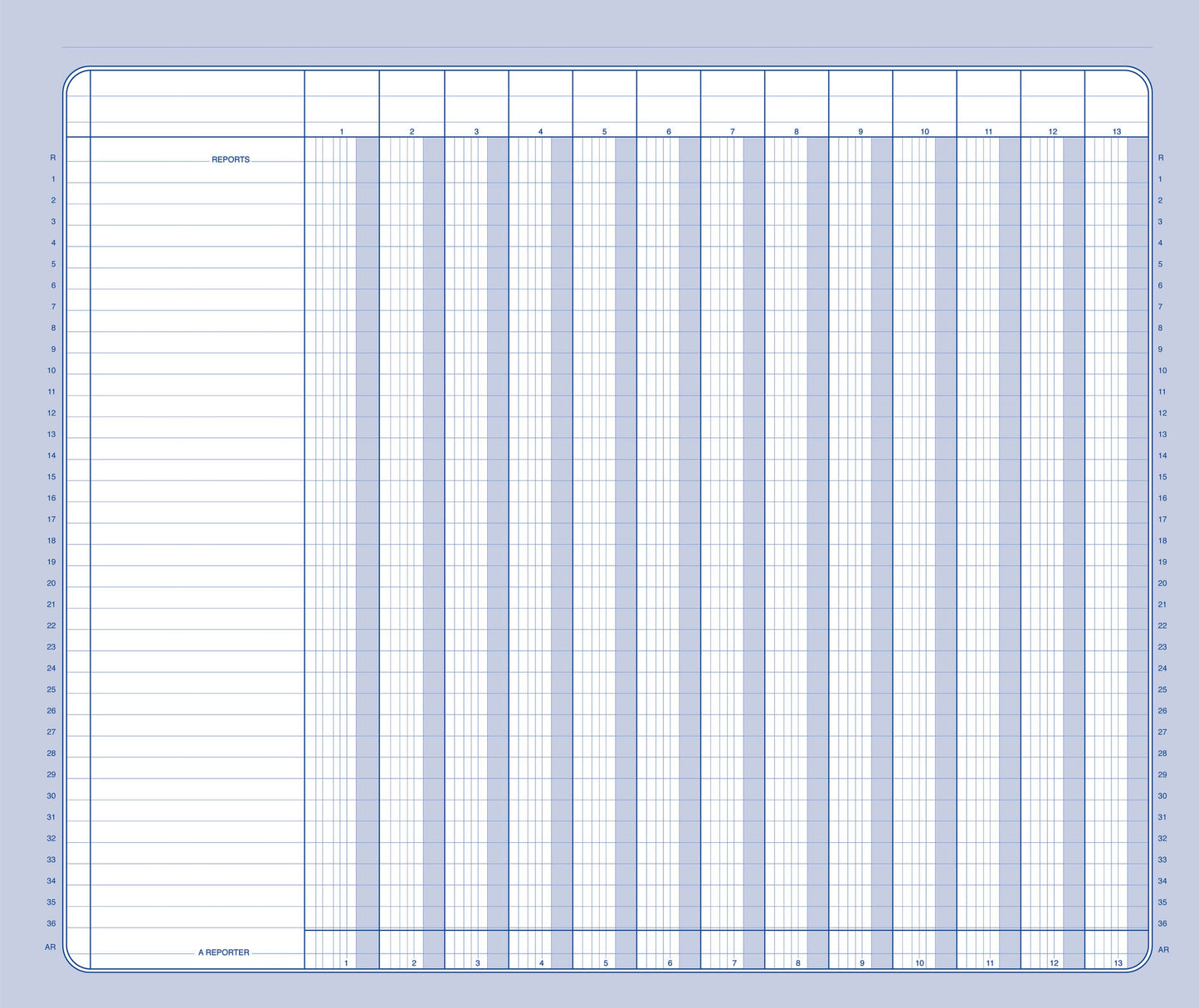 Piqûre "13 colonnes par page" - vendu par 5 - Ref : 84131