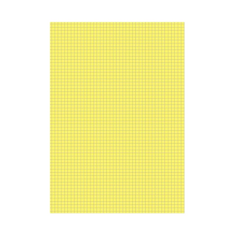 Ref: B10513J - Fiches Bristol Jaune 105x148 quadrillées 5*5 (100 fiches)