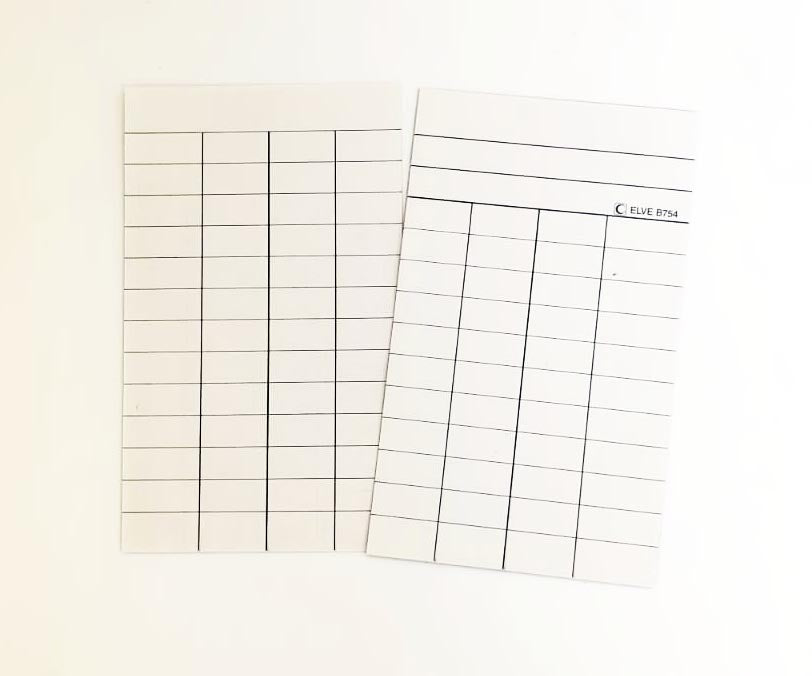 Fiches Bristol Bibliothèque Blanc 4 Colonnes - Ref : B754