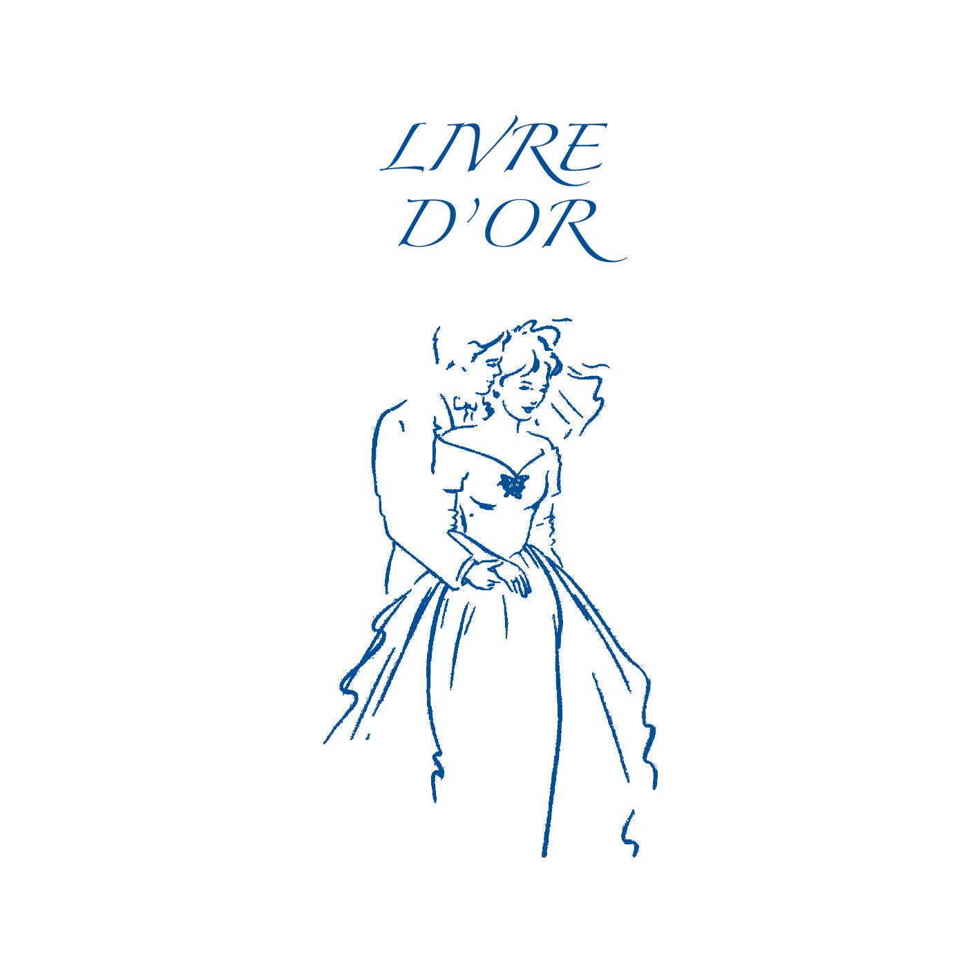 Livre d'Or Mariage Bleu - Ref : 5509