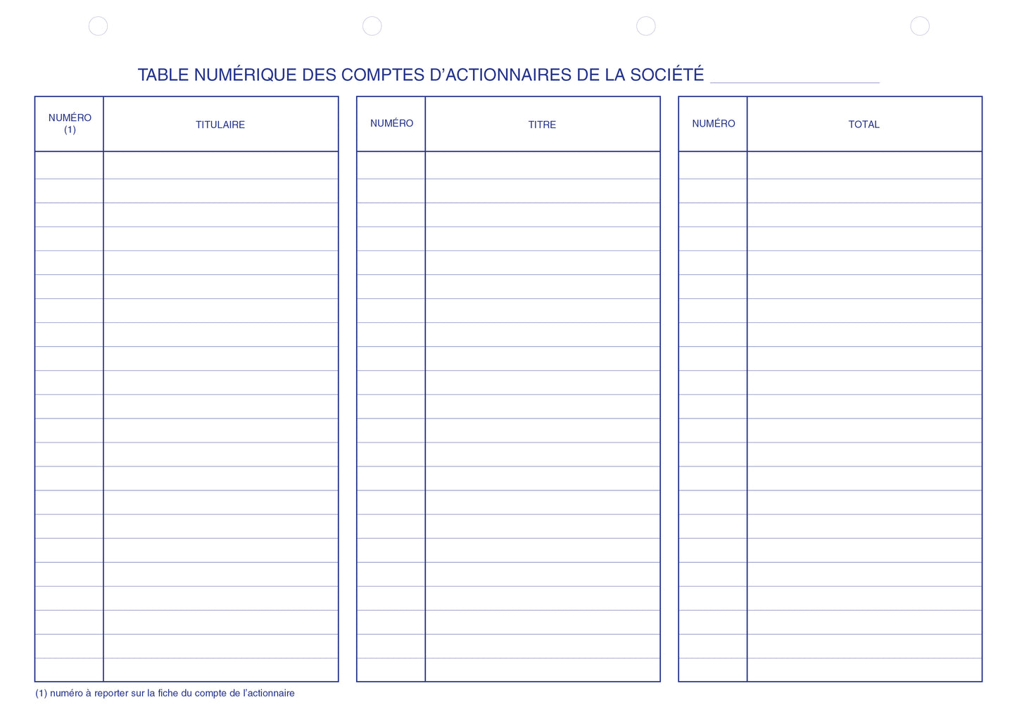 Recharges 3 en 1 avec 50 feuillets Assemblées Générales - Ref : 11024