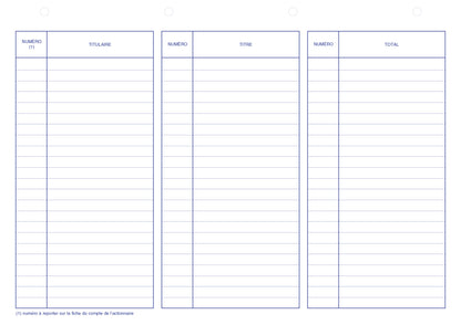 Recharges 3 en 1 avec 50 feuillets Assemblées Générales - Ref : 11024