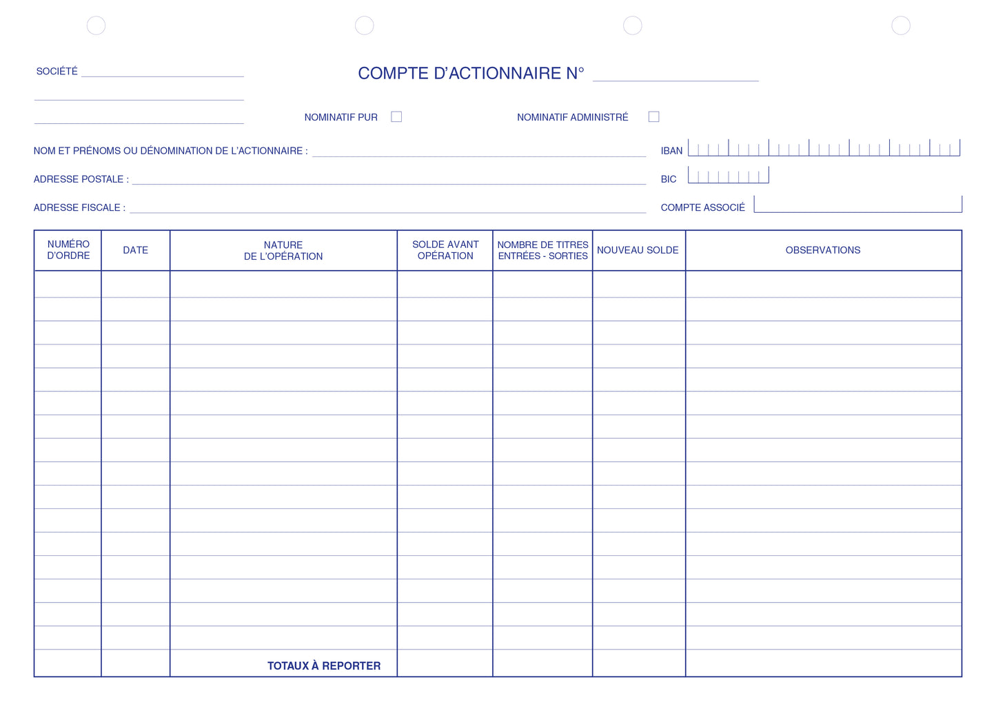 Recharges 3 en 1 avec 50 feuillets Assemblées Générales - Ref : 11024