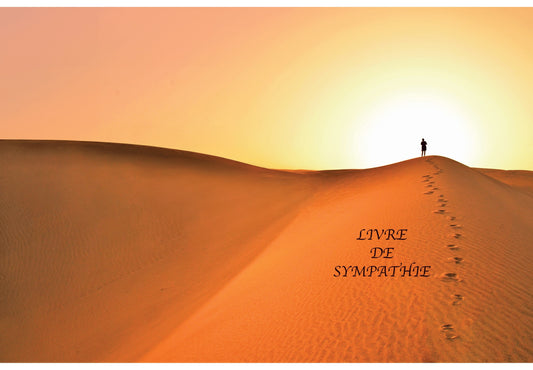 Ref: 12144 - Livre de sympathie "Dunes" 24 pages 320x240. Permet d'écrire 115 messages de sympathie