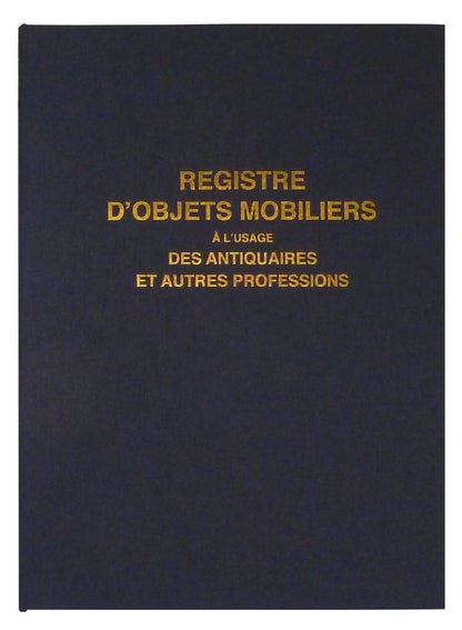 Registre d'objets mobilier antiquaires et brocanteurs - Ref : 1413