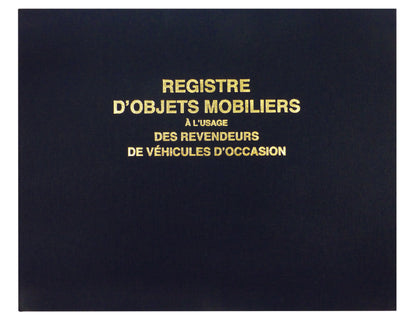 Registre d'objets mobiliers à l'usage des revendeurs de véhicules d'occasion - Réf: 1414