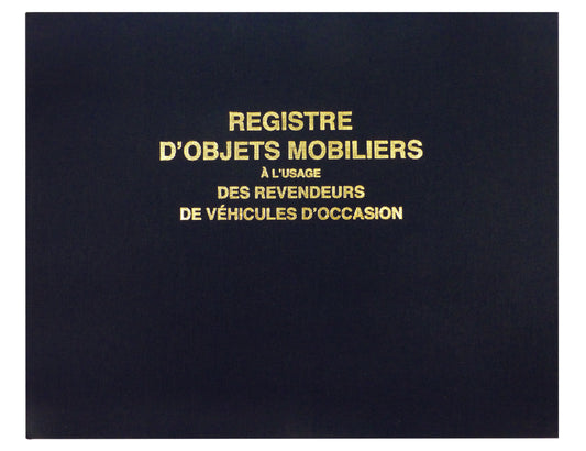 Registre d'objets mobiliers à l'usage des revendeurs de véhicules d'occasion - Réf: 1414