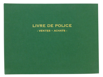 Registre livre de police métaux précieux - ventes et achats - Réf: 14172