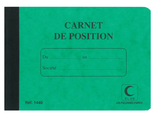 Carnet de position - Vendu par 4 - Ref : 1440