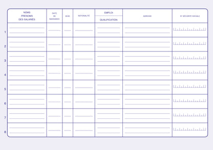 Registre unique du personnel - Stagiaires - Ref: 1464