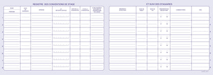 Registre convention de stages - Ref: 1471