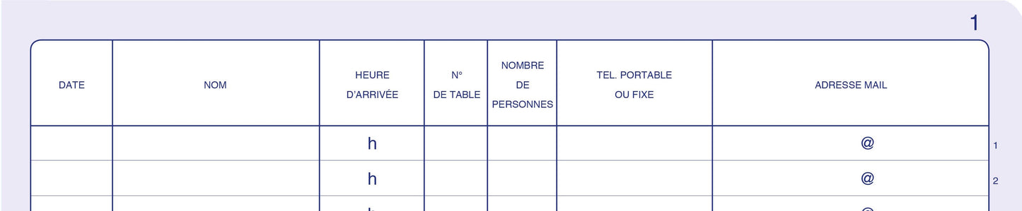 Cahier suivi des contacts et rappels - Ref : 1474