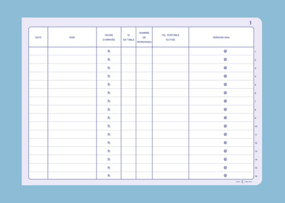 Cahier suivi des contacts et rappels - Ref : 1474