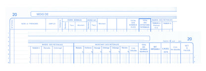 Livre de paye par huitaine quinzaine - Ref : 1626