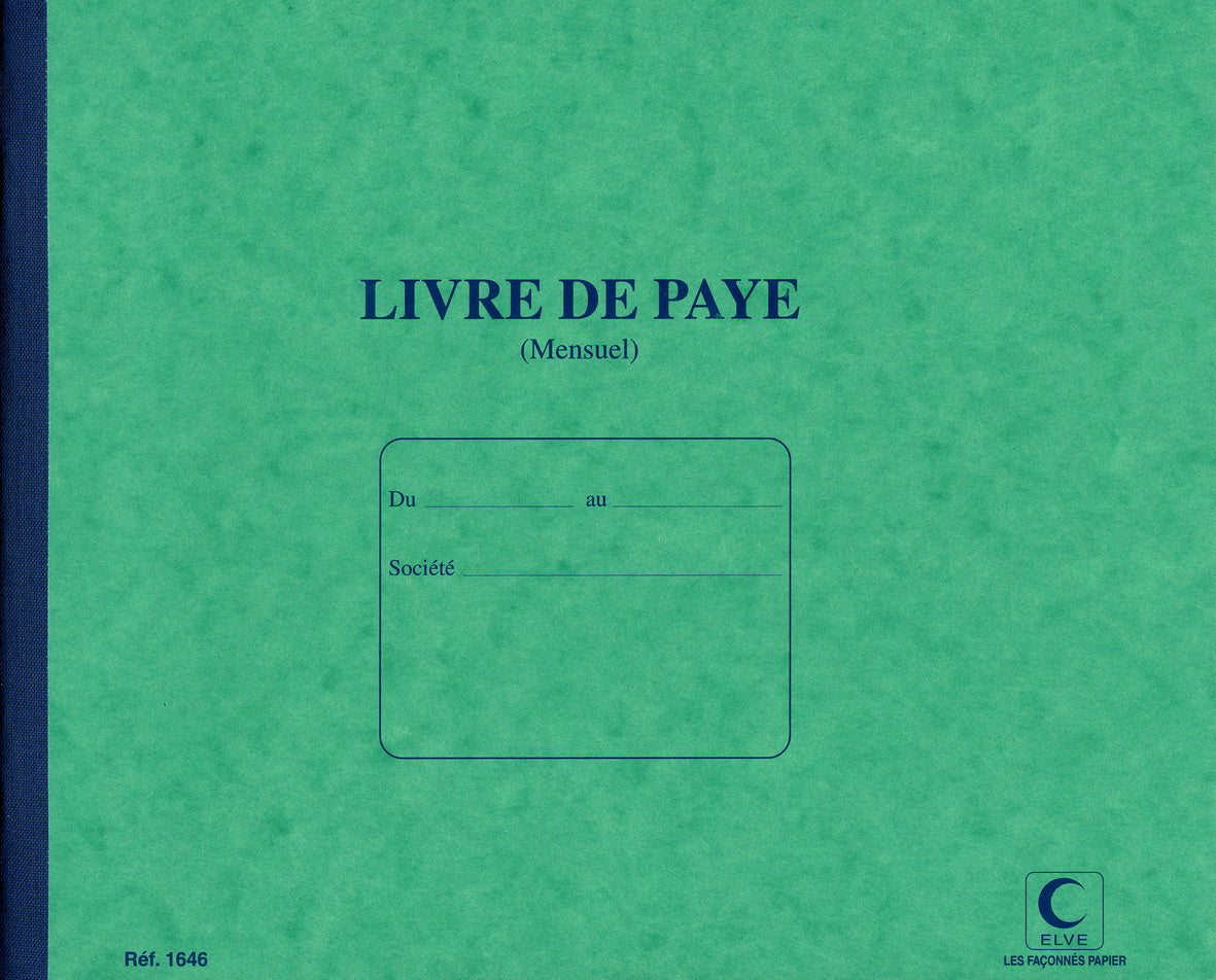 Livre de paye par mois - Ref : 1646