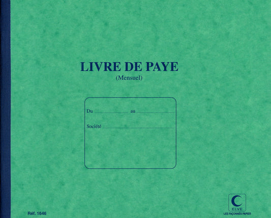 Livre de paye par mois - Ref : 1646