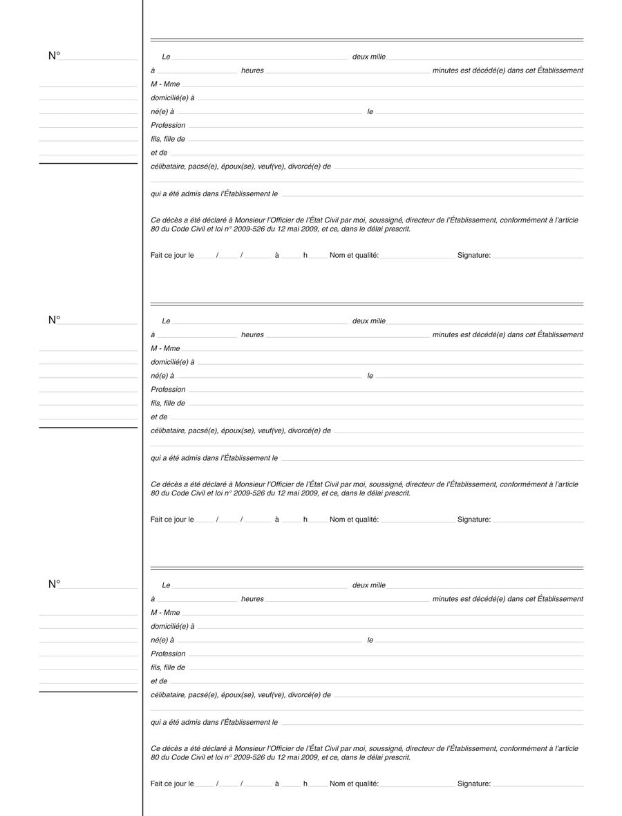 Registre des décès - Ref : 1701