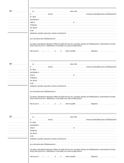 Registre des décès - Ref : 1701