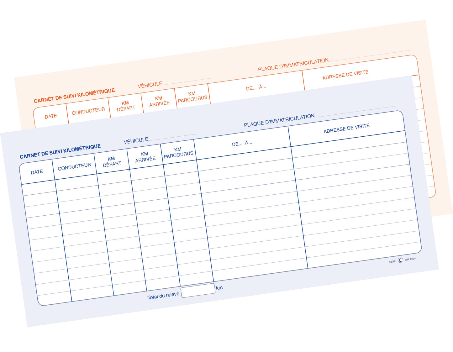 Bloc Spiralé " Relevé kilométrique" - Ref : 2094BIS