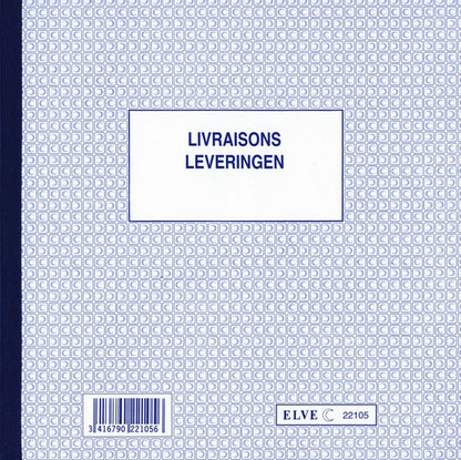 Ref: 22105 - Carnet "Livraisons- Leveringen" - 210 x 210 - 50 dupli - vendu par 5