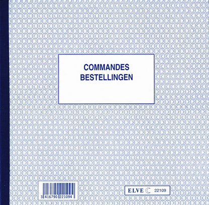 Ref: 22109 - Carnet "Commandes- Bestellingen" - 210 x 210 - 50 dupli - vendu par 5