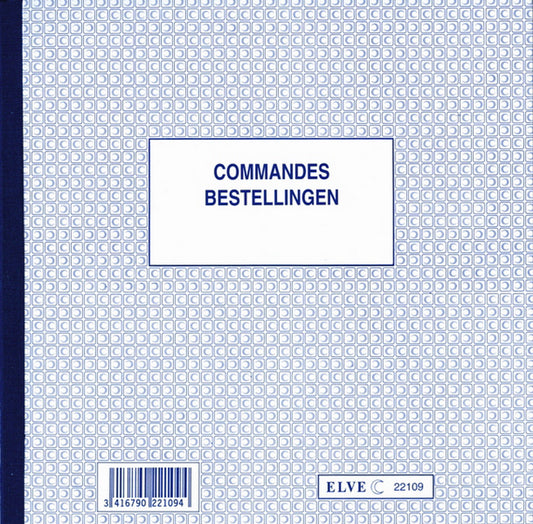 Ref: 22109 - Carnet "Commandes- Bestellingen" - 210 x 210 - 50 dupli - vendu par 5
