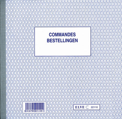 Ref: 22110 - Carnet "Commandes- Bestellingen" - 210 x 210 - 50 tripli - vendu par 5