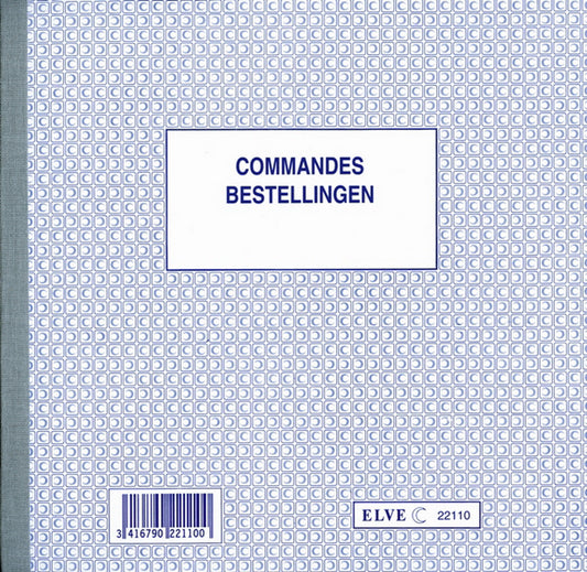 Ref: 22110 - Carnet "Commandes- Bestellingen" - 210 x 210 - 50 tripli - vendu par 5