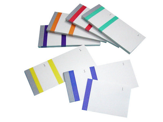 Ref: 22 - Lot de 10 blocs vendeurs couleurs assorties numérotés - 60x135 - 100 feuillets