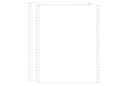 Ref: 241082 - Listing autocopiant - 240x11'' (soit 280mm) - 70-57gr velin blanc - Bandes caroll détachables - 2 plis
