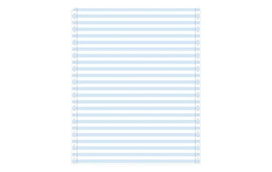 Ref: 241161 - Listing 240x11'' (soit 280 mm) - zoné bleu - 60gr - Bandes caroll fixes - 1 pli
