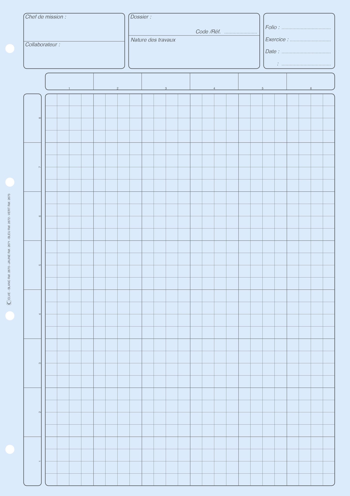 Bloc Audit matrice contrôle interne - Ref : 2672