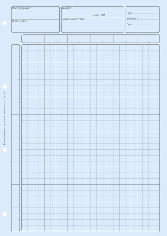 Bloc Audit matrice contrôle interne - Ref : 2672