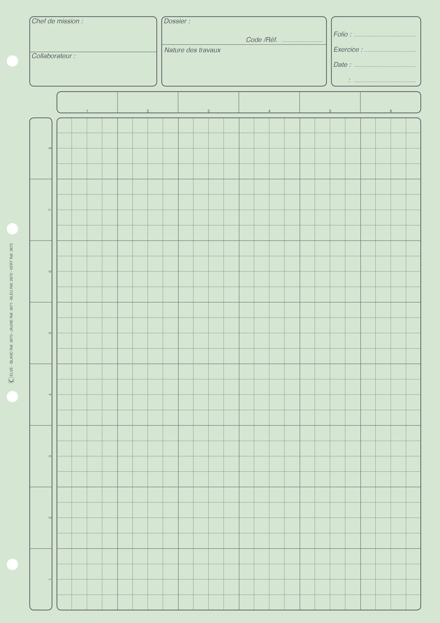 Bloc Audit matrice contrôle interne - Ref : 2673