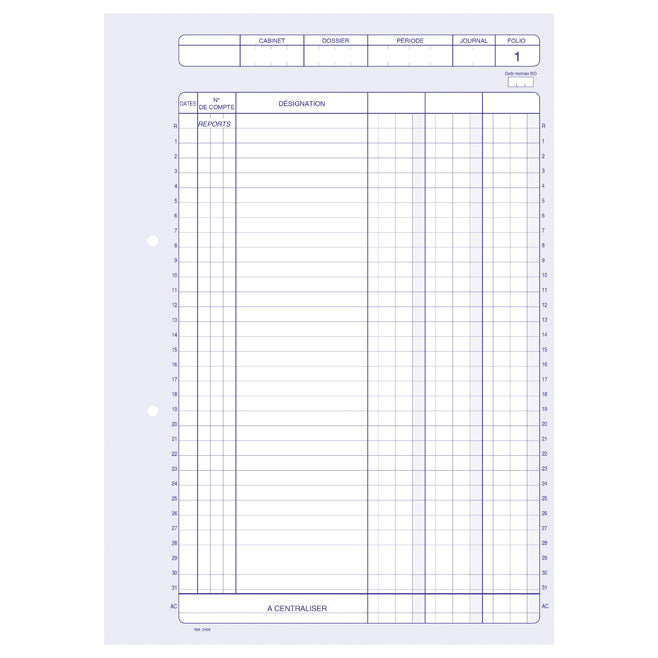 Ref: 3103 - Carnet "Opérations diverses TVA" - 297 x 210 - 50 dupli - vendu par 5