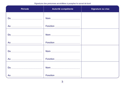Carnet de bord pour véhicules de service - Ref: 31
