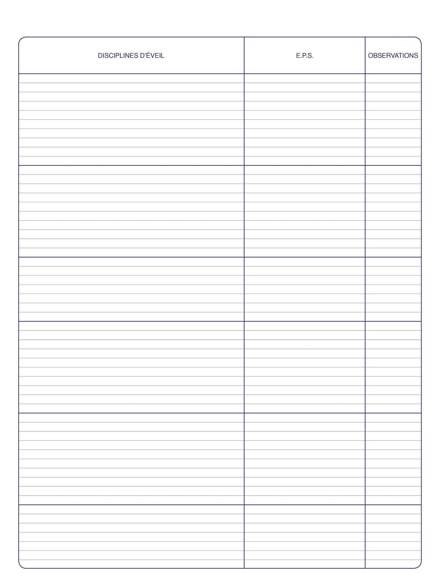 Journal de classe  - Ref : 36288