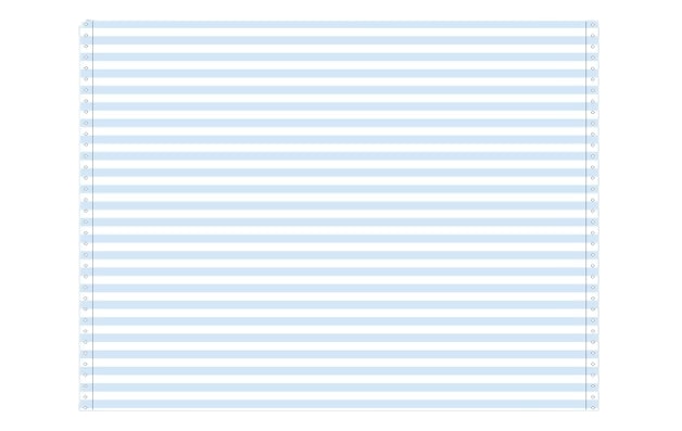 Ref: 381171 - Listing 380x11'' (soit 280 mm) - zoné bleu - 70gr - Bandes caroll fixes - 1 pli