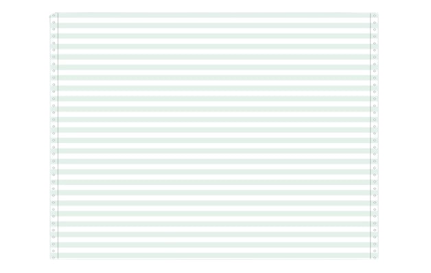 Ref: 381471 - Listing 380 x 11'' (soit 280 mm) - zoné vert - 70gr - Bandes caroll fixes - 1 pli