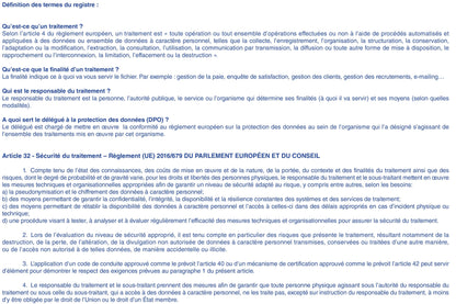 Ref: 45001 - Registre des traitements RGPD A4Y 60 pages foliotées