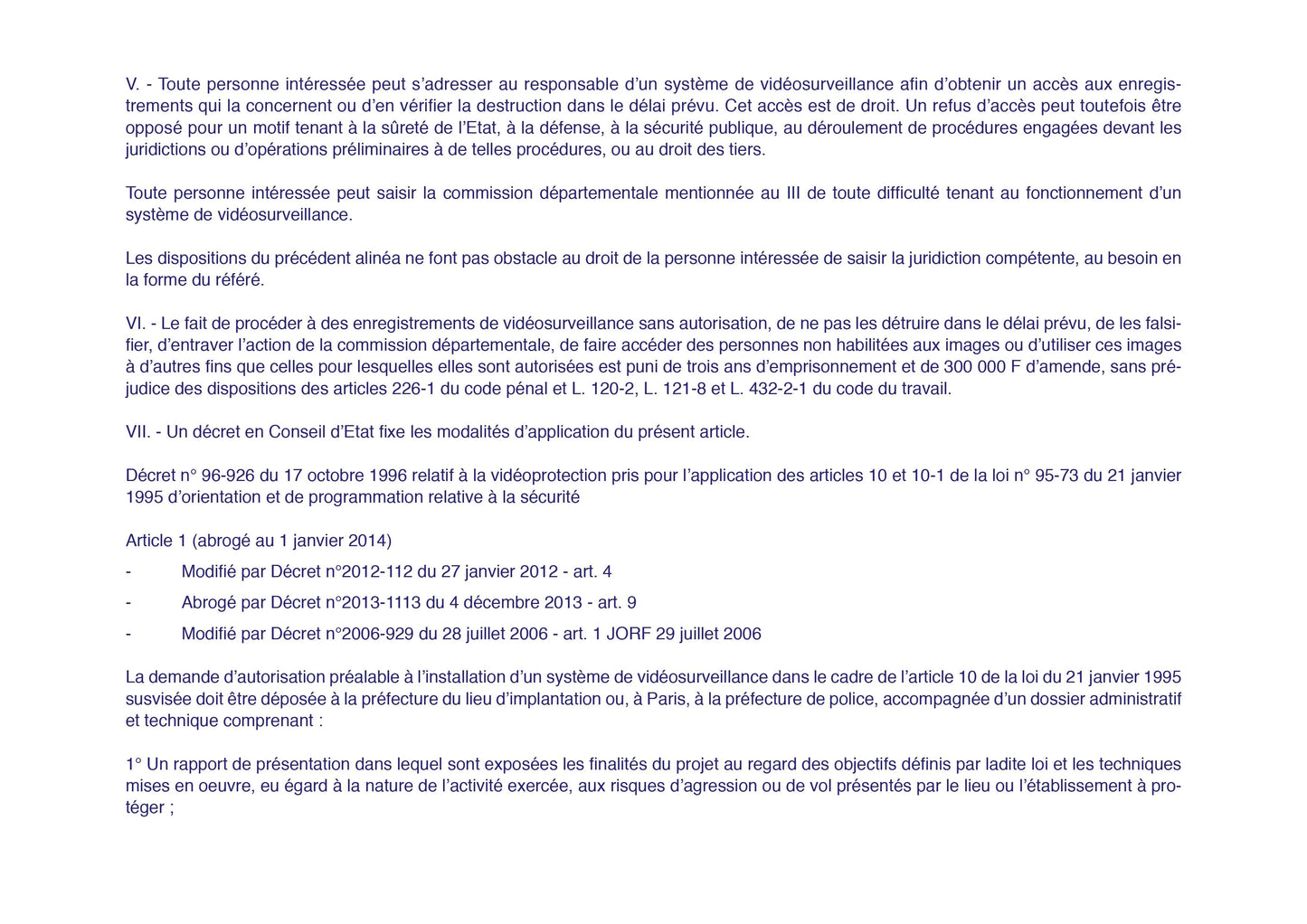 Ref: 46007 - Registre de vidéoprotection 210x297 - 104 pages