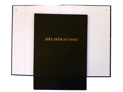 Registre "Délibération" avec travers marge - Réf : 46010