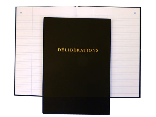 Registre "Délibération" avec travers marge - Réf : 46010