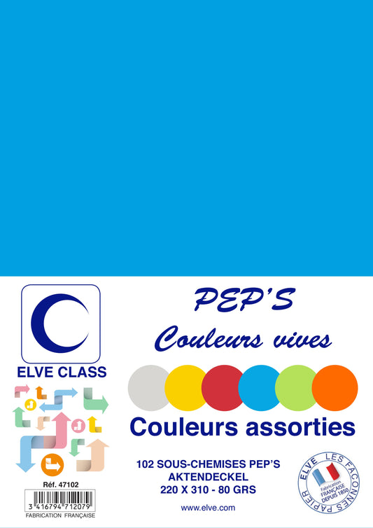 102 Sous-chemises Pep's 6 couleurs assorties - Ref: 47102