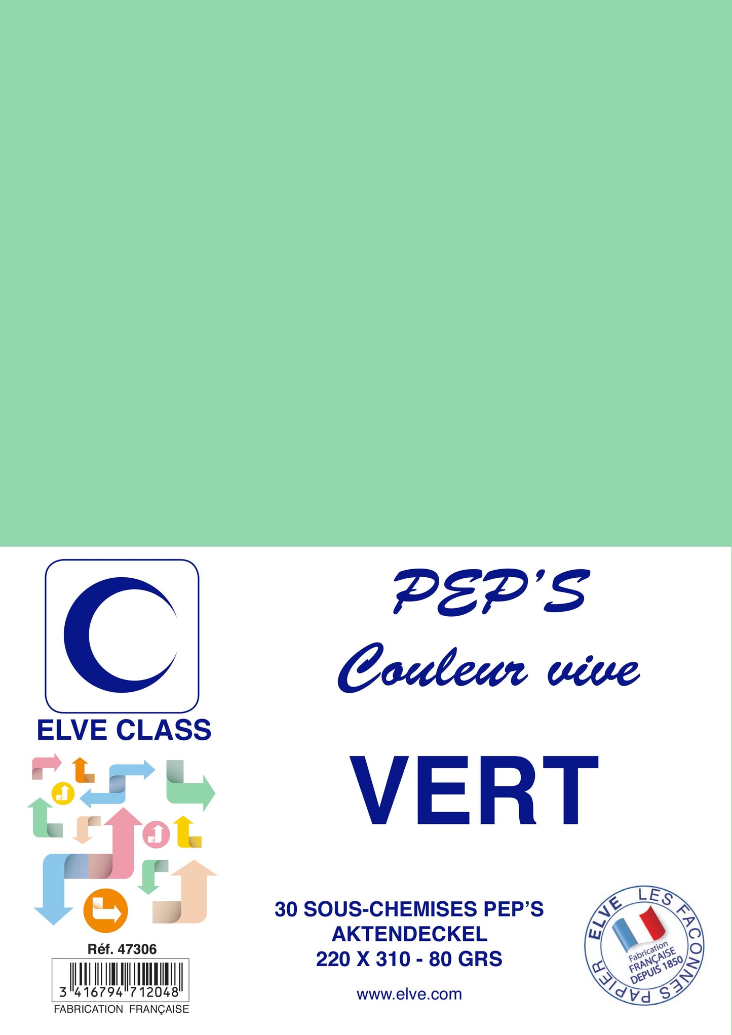 30 Sous-chemises  Pep's  Vert  - Ref : 47306